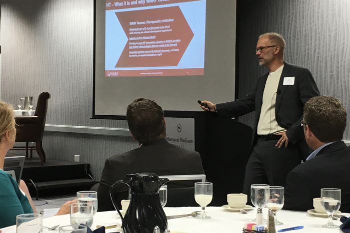 Erik Iverson presenting to a group