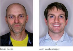 Headshots of David Beebe and John Guckenberger