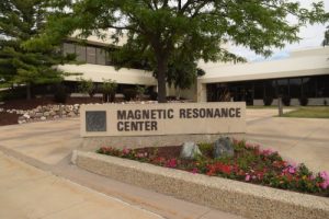 "Magnetic Resonance Center" sign in front of a building