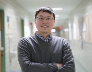 Hongrui Jiang standing in a hallway