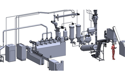 3-D model of the pilot plant